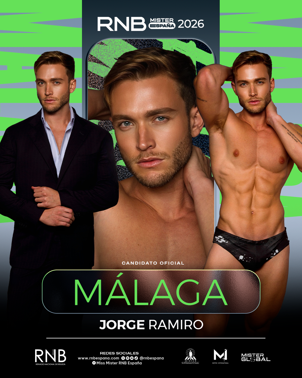 Mister RNB Malaga 2026 Jorge Ramiro Banner