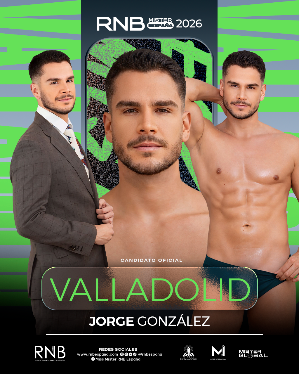 Mister RNB Valladolid 2026 Jorge Gonzalez Banner