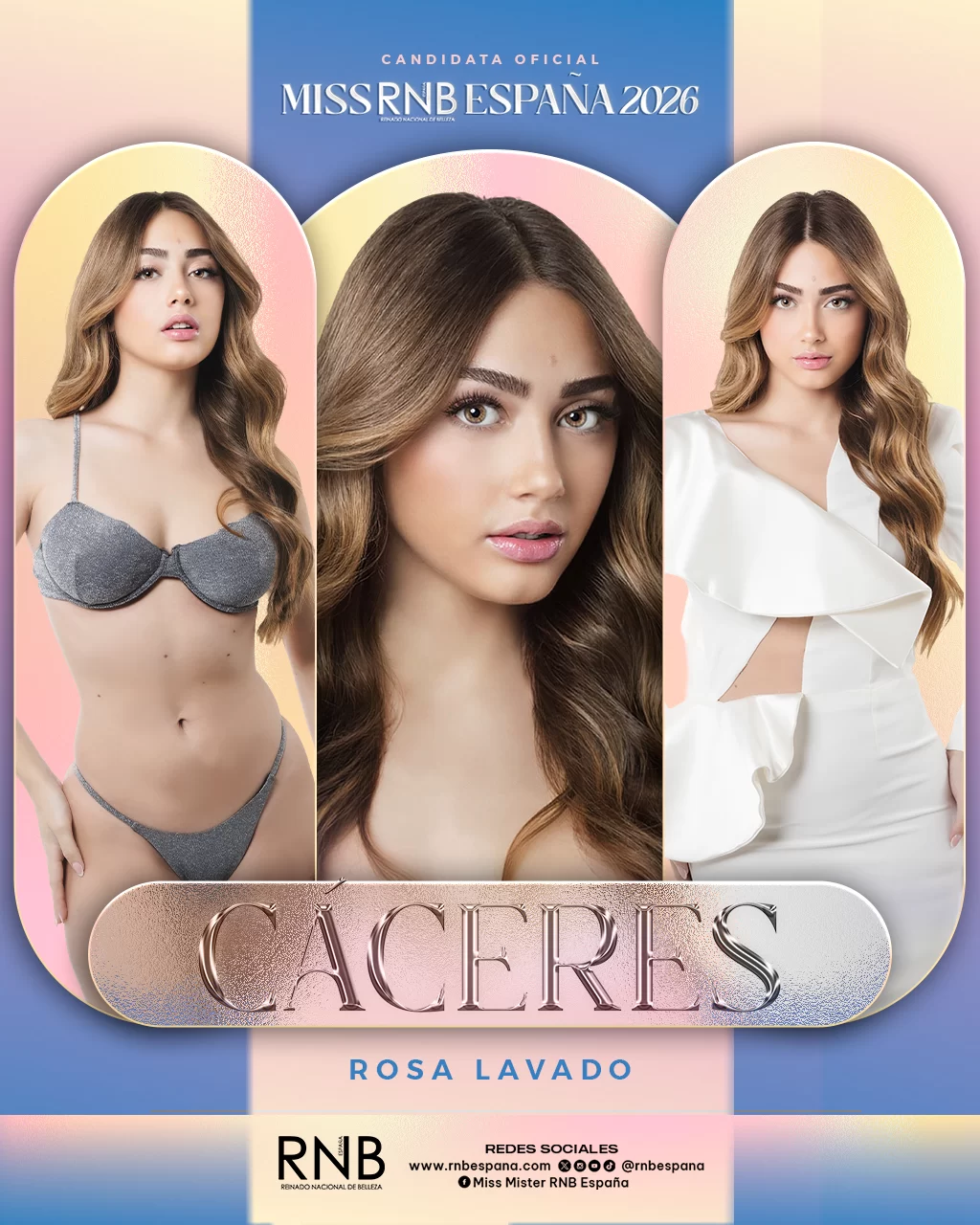 Miss RNB Caceres 2026 Rosa Lavado Banner
