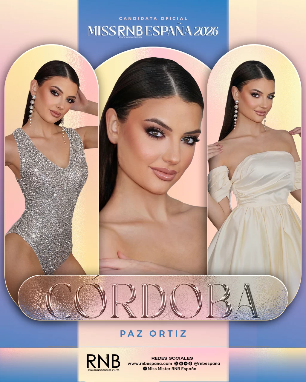 Miss RNB Cordoba 2026 Paz Ortiz Banner