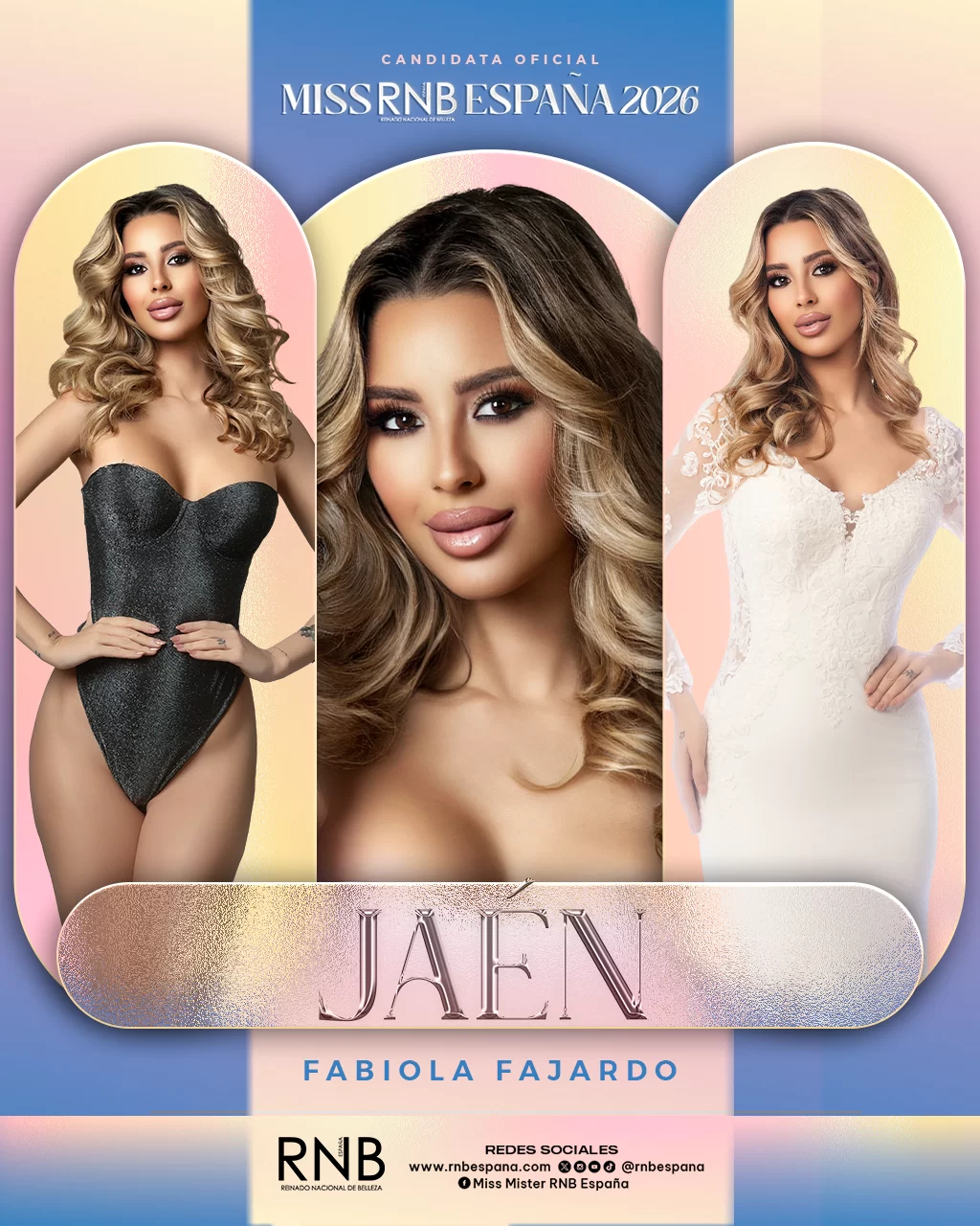 Miss RNB Jaen 2026 Fabiola Fajardo Banner
