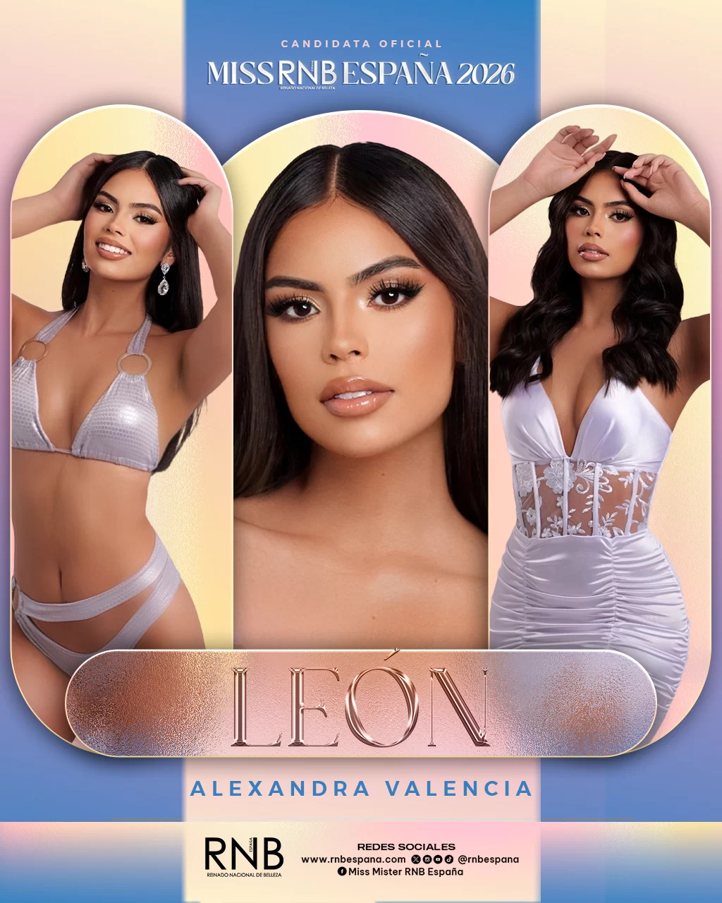 Miss RNB Leon 2026 Alexandra Valencia Banner