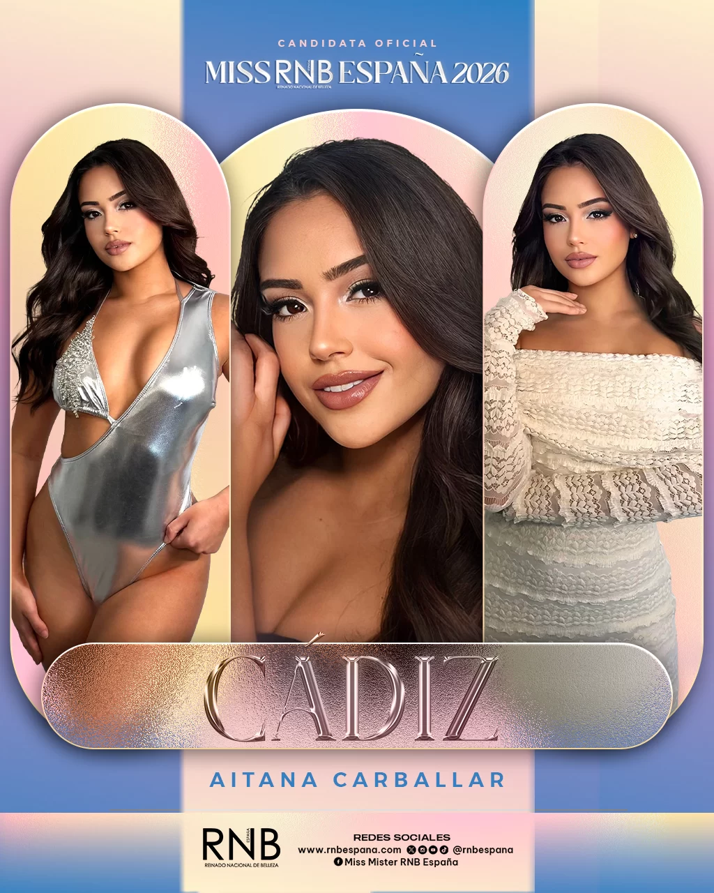 Miss RNB Cadiz 2026 Aitana Carballar Banner