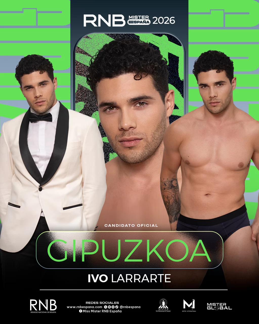 Mister RNB Gipuzkoa 2026 Ivo Larrarte Banner