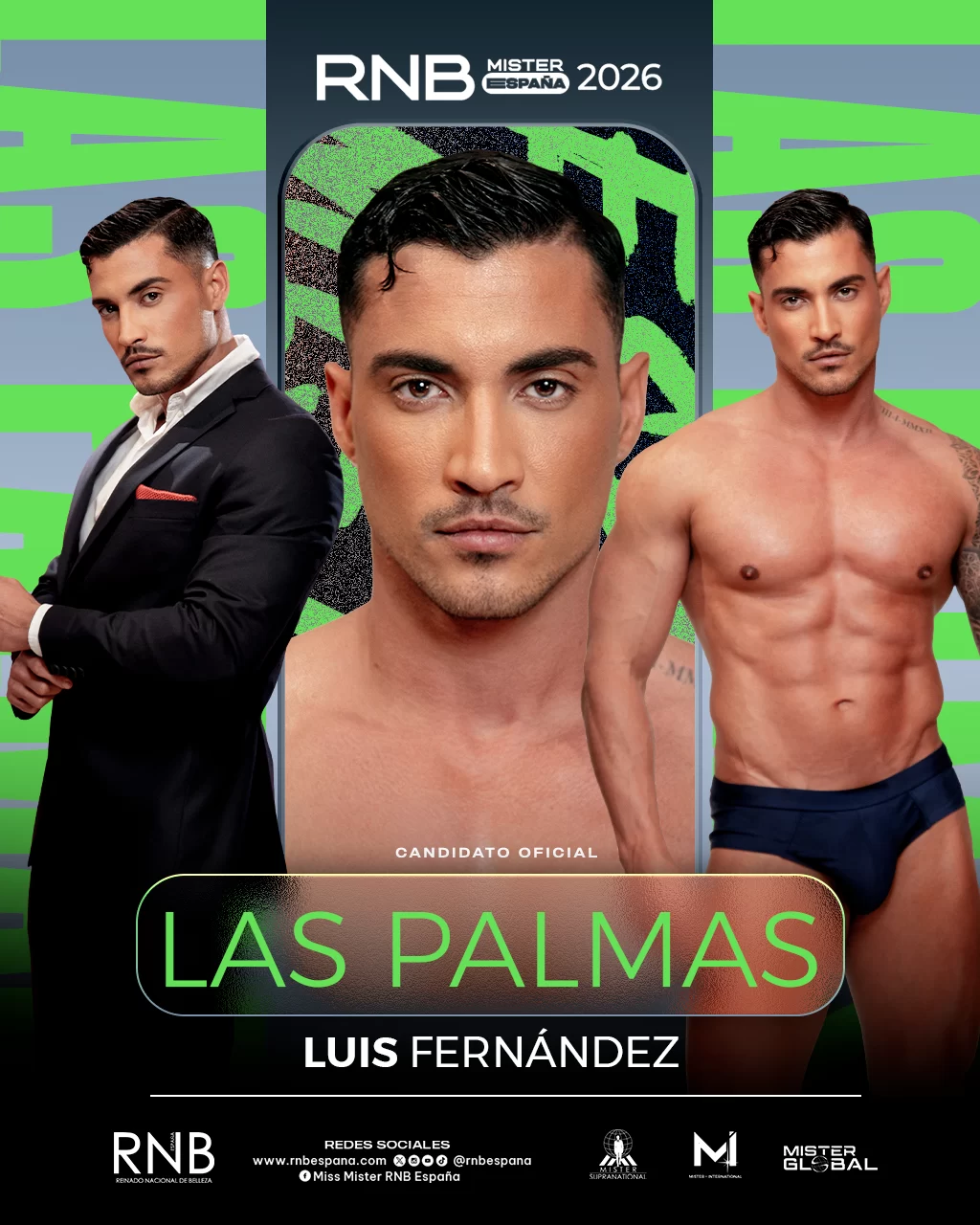 Mister RNB Las Palmas 2026 Luis Fernandez Banner