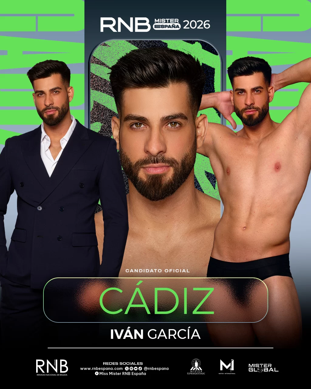 Mister RNB Cadiz 2026 Ivan Garcia Banner