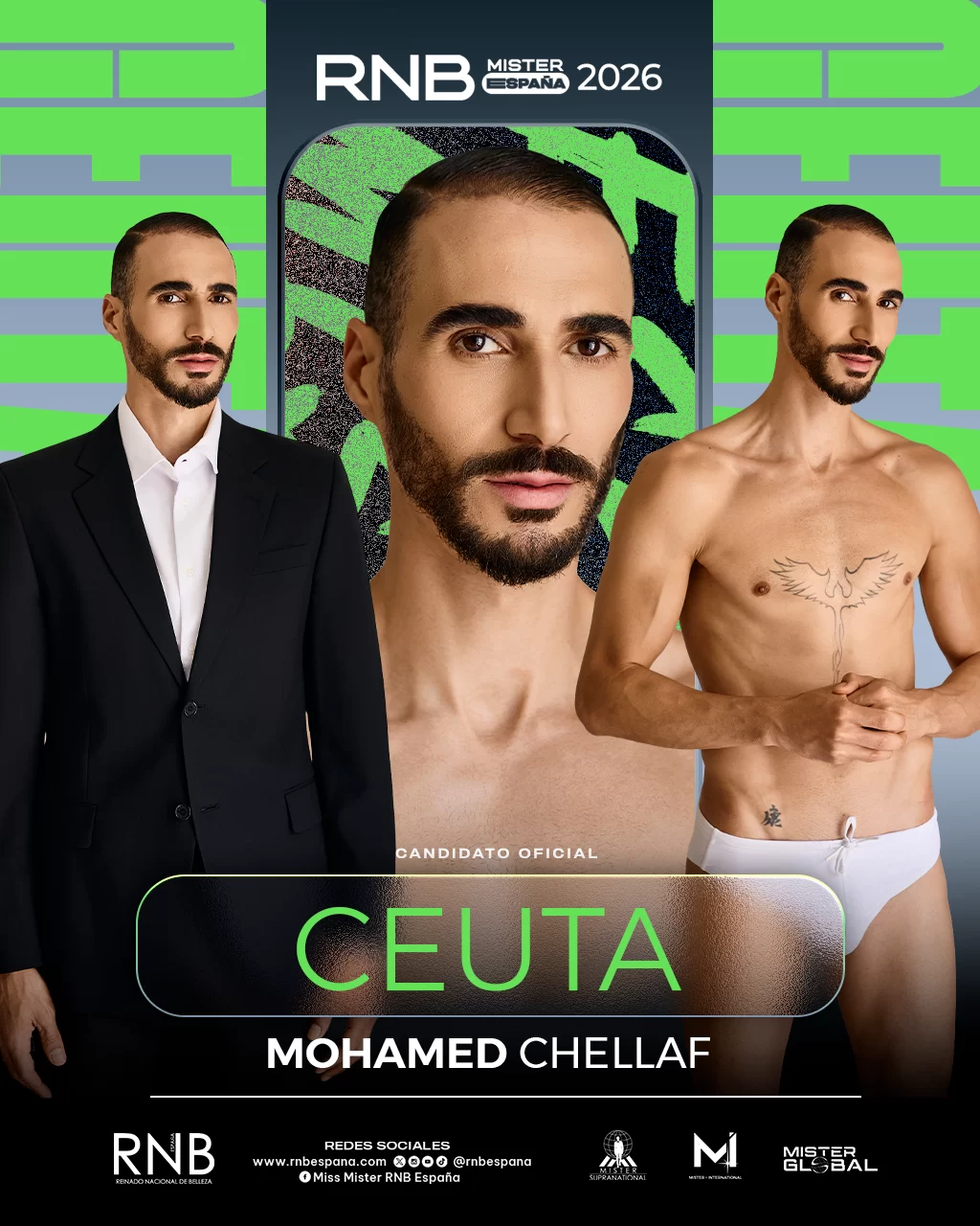 Mister RNB Ceuta 2026 Mohamed Chellaf Banner