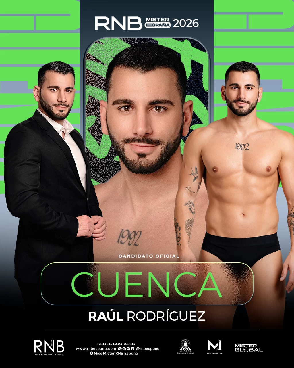 Mister RNB Cuenca 2026 Raul Rodriguez Banner
