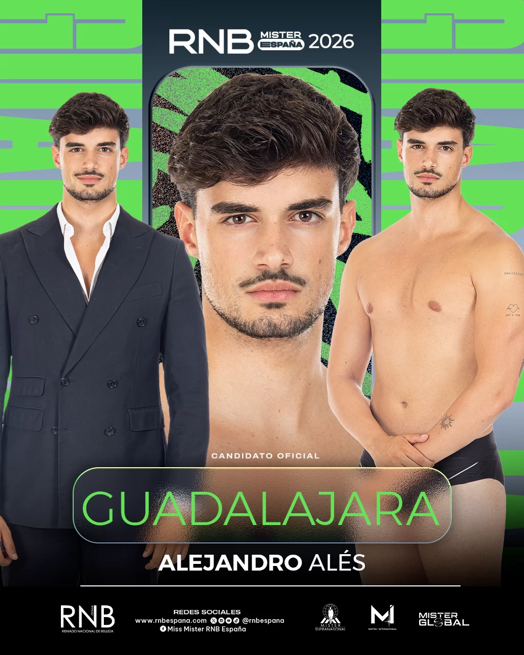 Mister RNB Guadalajara 2026 Alejandro Ales Banner