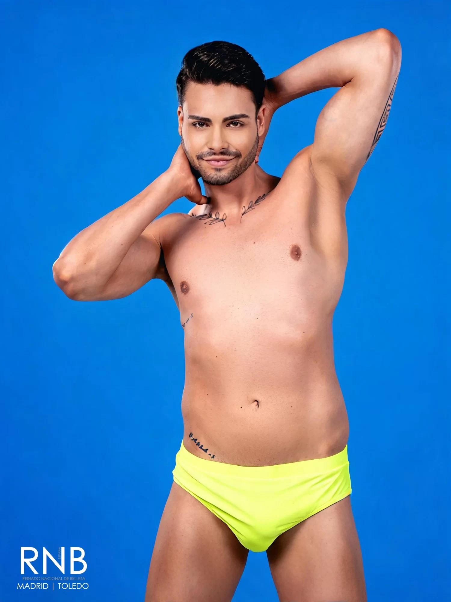 Mister RNB Madrid Toledo 2027 Mister RNB España Mister Huerta de Valdecarabanos Sergio Sanchez Swimwear