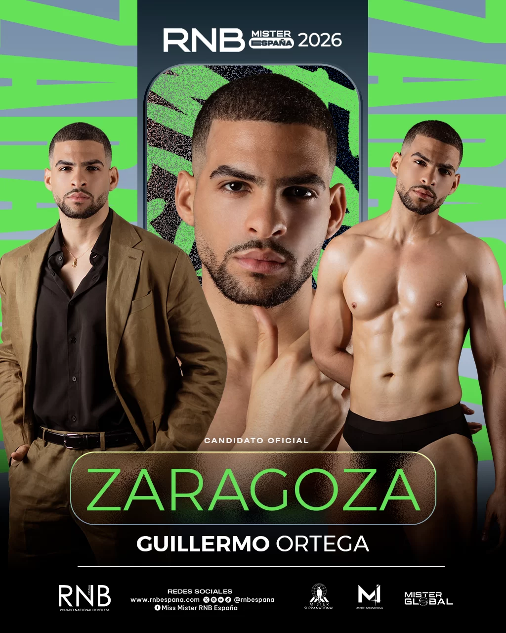 Mister RNB Zaragoza 2026 Guillermo Ortega Banner