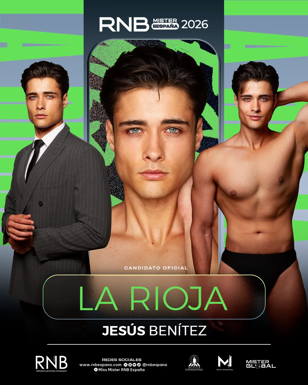 Mister RNB La Rioja 2026 Jesus Benitez Banner