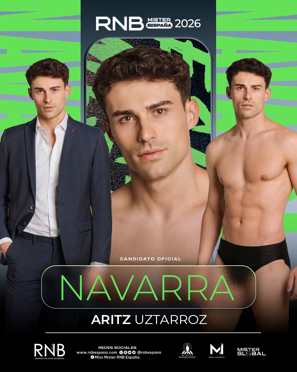 Mister RNB Navarra 2026 Aritz Uztarroz Banner